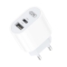 Зарядний пристрій з кабелем USB+Type-C/Type-C 1 м XO L97 12 W 2.4 А білий Зарядний пристрій з кабелем USB+Type-C/Type-C 1 м XO L97 12 W 2.4 А білий