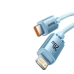 Кабель Type-C/Apple Lightning 1.2 м Baseus Crystal Shine Series 20 Вт блакитний