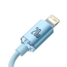 Кабель Type-C/Apple Lightning 1.2 м Baseus Crystal Shine Series 20 Вт блакитний