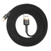 Кабель USB/Apple Lightning 3 м Baseus Cafule Cable 2 A чорний з золотистим Кабель USB/Apple Lightning 3 м Baseus Cafule Cable 2 A чорний з золотистим