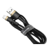 Кабель USB/Apple Lightning 3 м Baseus Cafule Cable 2 A чорний з золотистим Кабель USB/Apple Lightning 3 м Baseus Cafule Cable 2 A чорний з золотистим