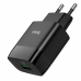 Зарядний блок живлення USB HOCO C72Q Glorious Single Port 18 W чорний