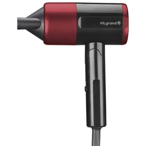 Фен дорожній Vilgrand VHD-1815FI 1800 Вт складана ручка чорний з червоним