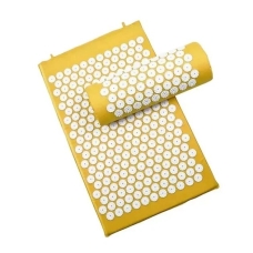 Масажний ортопедичний килимок Медика Acupressure Mat 65 х 41 см з подушкою жовтий