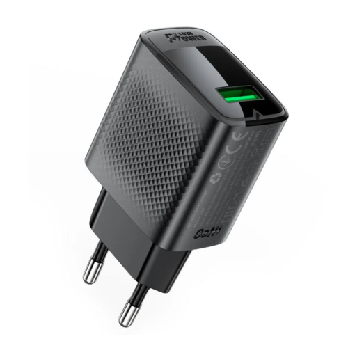 Зарядний блок живлення USB Acefast A90 18 W 2 А 9 V чорний