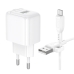 Зарядний пристрій з кабелем USB/microUSB 1 м BOROFONE BAS42A Potential 18 W 9 V 2 А білий