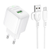 Зарядний пристрій з кабелем USB/microUSB 1 м BOROFONE BAS42A Potential 18 W 9 V 2 А білий