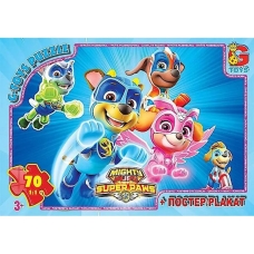 Пазли класичні 35 елементів G-Toys PW0873 Щенячий патруль з постером