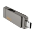 Флеш пам'ять USB 64 GB Hoco UD15 Clever Type-C+USB 3.2 сірий Флеш пам'ять USB 64 GB Hoco UD15 Clever Type-C+USB 3.2 сірий