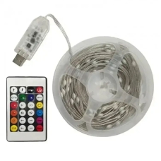 Світлодіодна стрічка самоклейна 5 м LED RGB MDX-155 з пультом білий