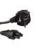 Кабель живлення 3 pin силовий 1.2 м WIRE-001 кутова вилка 2.5 А чорний
