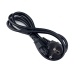 Кабель живлення 3 pin силовий 1.2 м WIRE-001 кутова вилка 2.5 А чорний