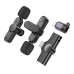 Мікрофон конденсаторний петличний 2 шт BOROFONE BFK12 Trophy Apple Lightning+Type-C для смартфона Bluetooth чорний