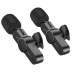Мікрофон конденсаторний петличний 2 шт BOROFONE BFK12 Trophy Apple Lightning+Type-C для смартфона Bluetooth чорний