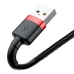 Кабель USB/Apple Lightning 0.5 м Baseus Cafule Cable 2.4 А чорний з червоним Кабель USB/Apple Lightning 0.5 м Baseus Cafule Cable 2.4 А чорний з червоним