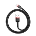 Кабель USB/Apple Lightning 0.5 м Baseus Cafule Cable 2.4 А чорний з червоним Кабель USB/Apple Lightning 0.5 м Baseus Cafule Cable 2.4 А чорний з червоним