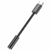Перехідник Type-C M/3.5 мм AUX F 10 см BOROFONE BV15 чорний