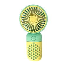 Вентилятор портативний Mini Fan Z8 діаметр 6 см жовтий з зеленим
