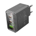Зарядний блок живлення 2xType-C+USB BOROFONE BAS34A Treasure 65 W 20 V 3.25 A чорний Зарядний блок живлення 2xType-C+USB BOROFONE BAS34A Treasure 65 W 20 V 3.25 A чорний