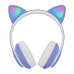 Навушники дитячі бездротові накладні CAT STN-28 LED MP3 Bluetooth з вушками синій