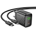 Зарядний пристрій з кабелем Type-C+USB/Type-C 1 м HOCO CS25A Rico 20 W 5 V 3 A чорний Зарядний пристрій з кабелем Type-C+USB/Type-C 1 м HOCO CS25A Rico 20 W 5 V 3 A чорний