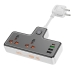 Мережевий фільтр-подовжувач 2 розетки HOCO AC12A 3хUSB/Type C 10 А 0.85 м чорний Мережевий фільтр-подовжувач 2 розетки HOCO AC12A 3хUSB/Type C 10 А 0.85 м чорний