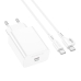 Зарядний пристрій з кабелем Type-C/Type-C 1 м BOROFONE BA21A Pro Long 20 W 12 V 1.67 А білий Зарядний пристрій з кабелем Type-C/Type-C 1 м BOROFONE BA21A Pro Long 20 W 12 V 1.67 А білий