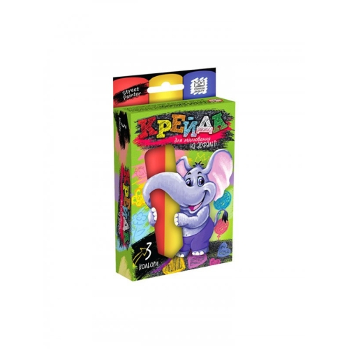 Крейда кольорова 3 шт Danko Toys MEL-01-01U кругла 3 кольори new