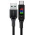 Кабель USB/Type-C 1.2 м ACEFAST C7-04 LED 60 Вт 3 A чорний Кабель USB/Type-C 1.2 м ACEFAST C7-04 LED 60 Вт 3 A чорний