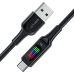 Кабель USB/Type-C 1.2 м ACEFAST C7-04 LED 60 Вт 3 A чорний Кабель USB/Type-C 1.2 м ACEFAST C7-04 LED 60 Вт 3 A чорний