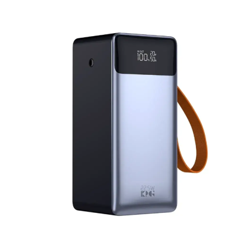 Універсальна мобільна батарея 50000 mAh KPG-507 22.5 W повербанк з дисплеєм чорний зі сріблястим