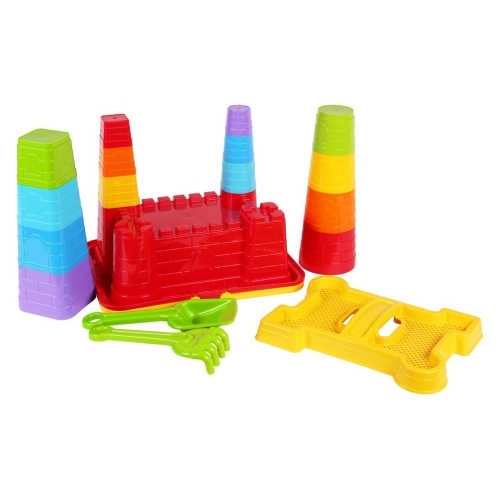 Іграшковий набір для піску Фортеця 18 предметів Technok Toys 4647 червоний