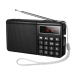 Радіоприймач Hoco HI50 Portable MP3 з акумулятором та ліхтариком чорний