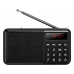 Радіоприймач Hoco HI50 Portable MP3 з акумулятором та ліхтариком чорний