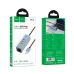 USB-хаб зовнішній 4 порти USB/RJ45 HOCO HB1D 1 м сірий