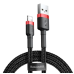 Кабель USB/Apple Lightning 1 м Baseus Cafule Cable 1.5 А чорний з червоним Кабель USB/Apple Lightning 1 м Baseus Cafule Cable 1.5 А чорний з червоним
