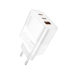 Зарядний блок живлення 2хType-C+USB WUW C199 65 W білий