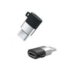 Перехідник Type-C M/microUSB F XO NB149-A чорний зі сріблястим