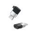 Перехідник Type-C M/microUSB F XO NB149-A чорний зі сріблястим