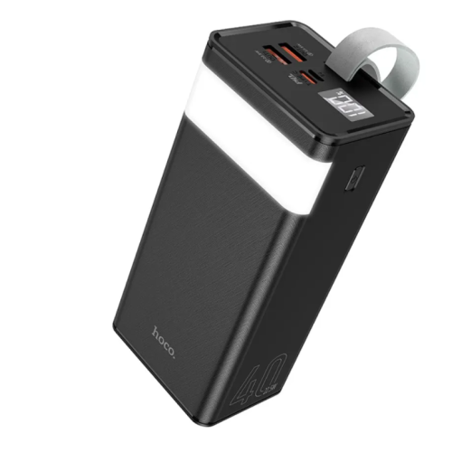 Універсальна мобільна батарея 40000 mAh Hoco J86 Powermaster 22.5 W повербанк з дисплеєм чорний