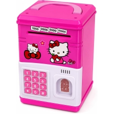 Скарбничка-сейф Hello Kitty 999-50 19 х 13 см електронна з кодовим замком та відбитком пальця рожевий