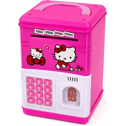 Скарбничка-сейф Hello Kitty 999-50 19 х 13 см електронна з кодовим замком та відбитком пальця рожевий