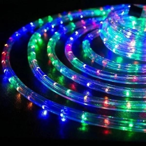 / Світлодіодна гірлянда-шланг дюралайт білий дріт 100 LED Euro Led 10 м 8 режимів неонова мульти