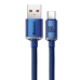 Кабель USB/Type-C 2 м Baseus Crystal Shine 100 Вт синій
