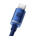 Кабель USB/Type-C 2 м Baseus Crystal Shine 100 Вт синій