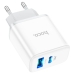 Зарядний блок живлення Type-C+USB HOCO C105A Stage 20 W 12 V 1.67 A білий Зарядний блок живлення Type-C+USB HOCO C105A Stage 20 W 12 V 1.67 A білий
