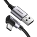 Кабель USB/Type-C 0.5 м UGREEN US284 Angled 18 Вт 3 А чорний Кабель USB/Type-C 0.5 м UGREEN US284 Angled 18 Вт 3 А чорний
