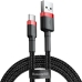 Кабель USB/Type-C 3 м Baseus Cafule 2 А чорний з червоним Кабель USB/Type-C 3 м Baseus Cafule 2 А чорний з червоним