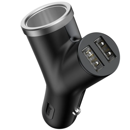 Автомобільний зарядний пристрій 2хUSB Baseus CCALL-YX01 з прикурювачем 40 W чорний