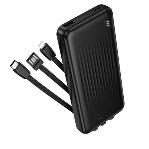 Універсальна мобільна батарея 10000 mAh BOROFONE BJ79 Clever 10 W повербанк чорний